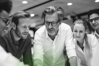 Icon representing the formation and appointment of the core Management Team and executive leadership.