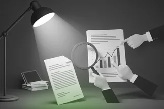 Icon representing analysis and reporting of crucial Performance Metrics to evaluate business efficiency and results.