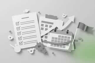 Icon for developing and executing Strategic Initiatives and financial plans to achieve long-term corporate goals.